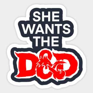 She Wants the D&D Sticker